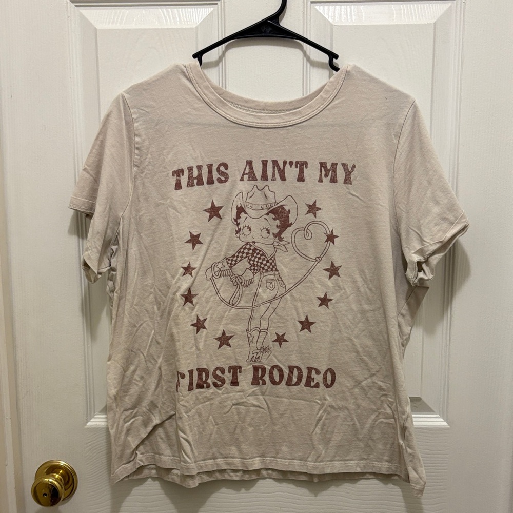 Western Betty Boop graphic t shirt